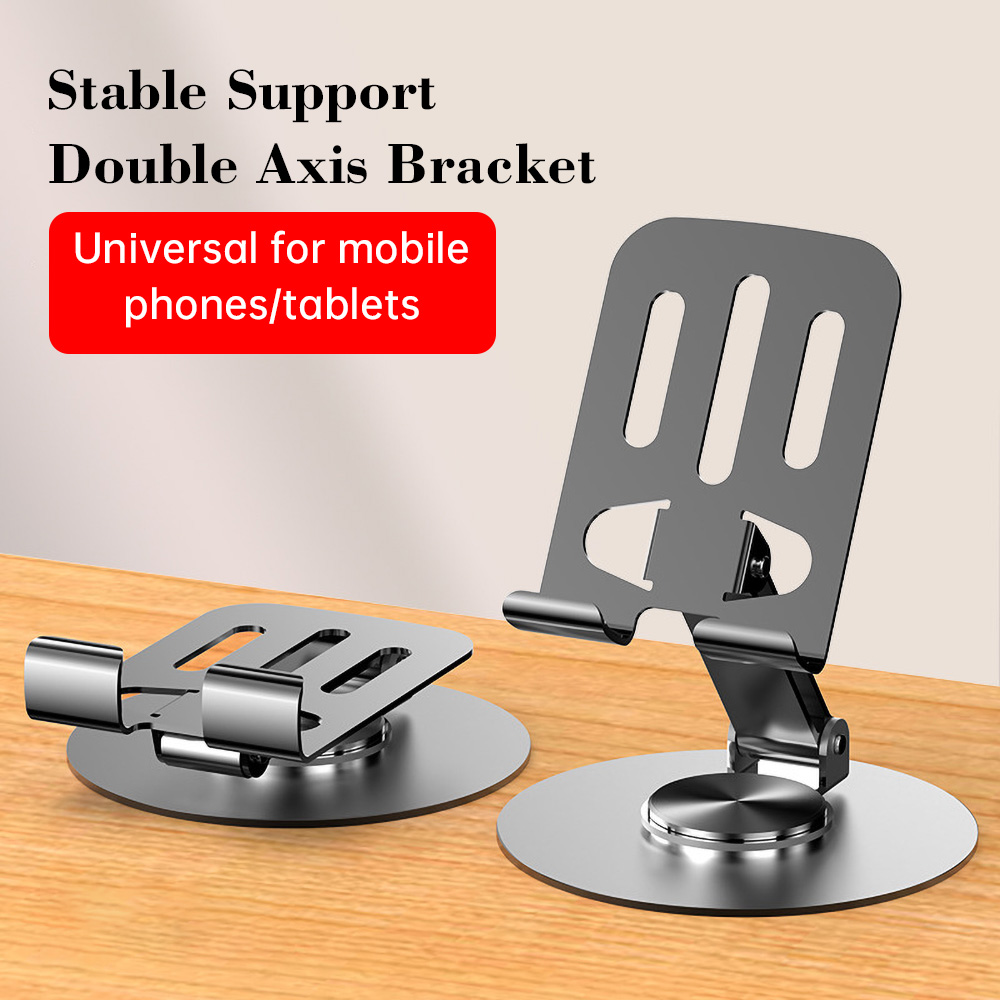 Essential Tablet Accessories - 360°Rotating Tablet Phone Stand Height&Angle Adjustable