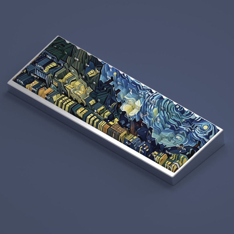 Van Gogh Starry Sky Theme Keyc - Tablet Pc Accessories 评论和价格