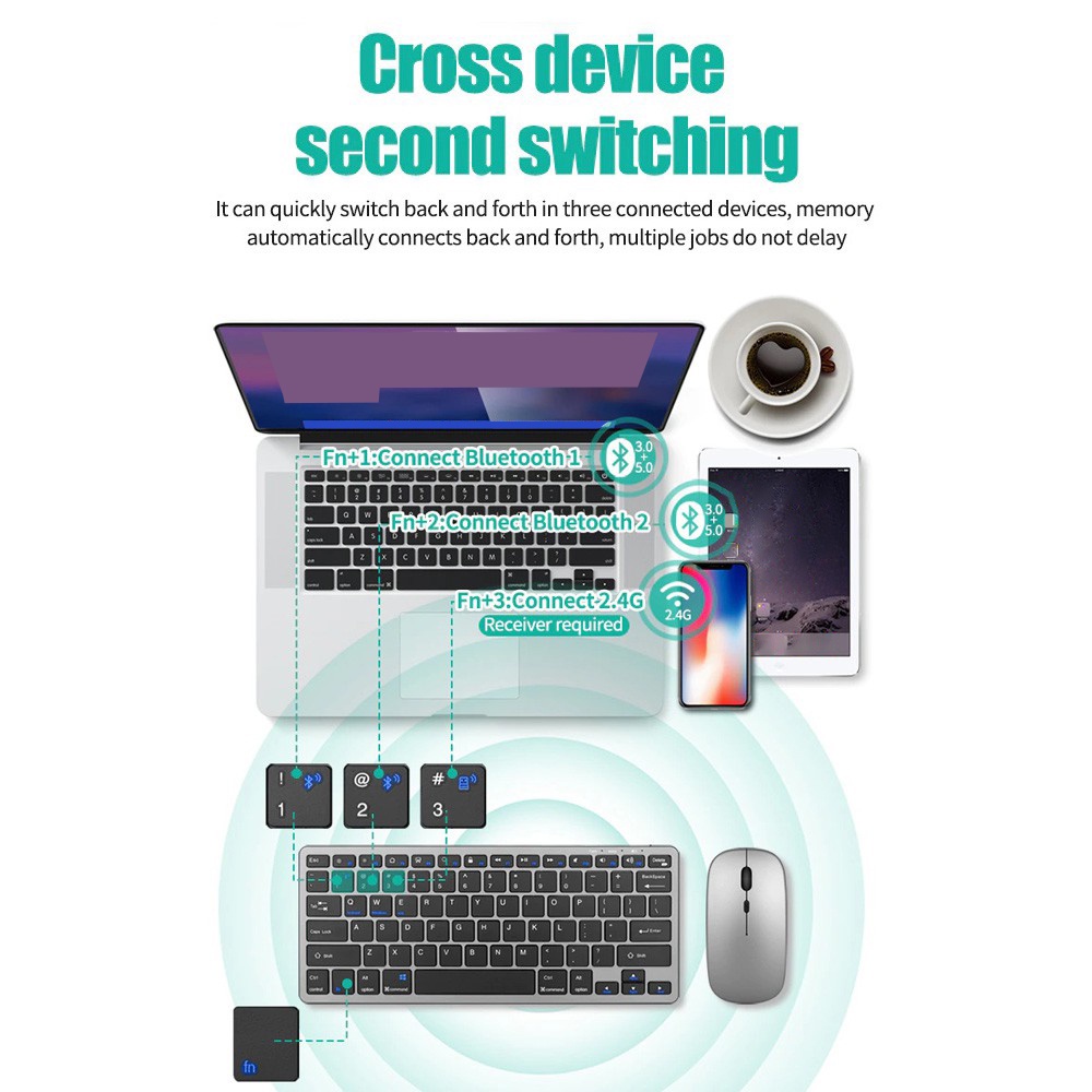 Wireless Keyboard Bluetooth 5. - Tablet Accessories Choice Store 评论和价格