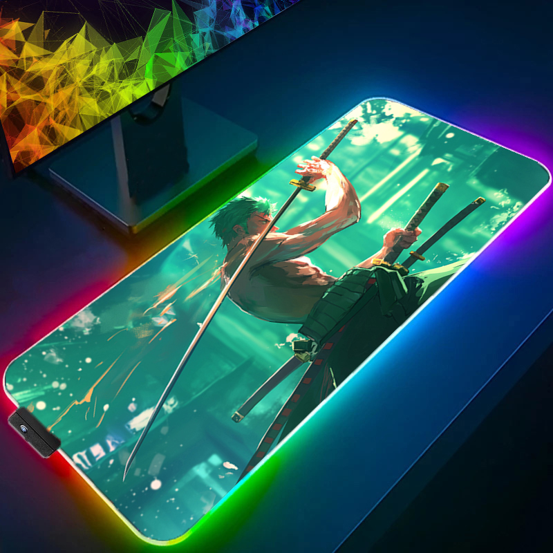 ONE PIECE Zoro Mouse Pad RGB G - Tablet Cute Accessories 评论和价格