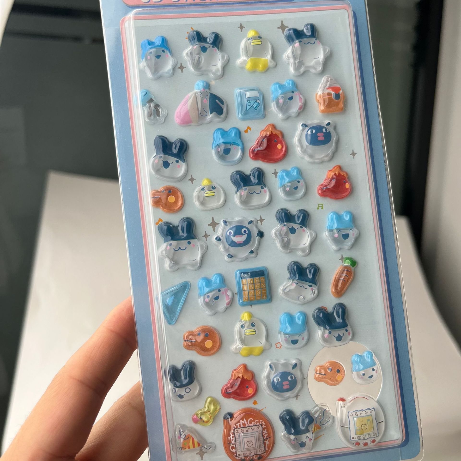 Cute Tamagotchi 3D Puffy Stick - Tablet Cute Accessories 评论和价格
