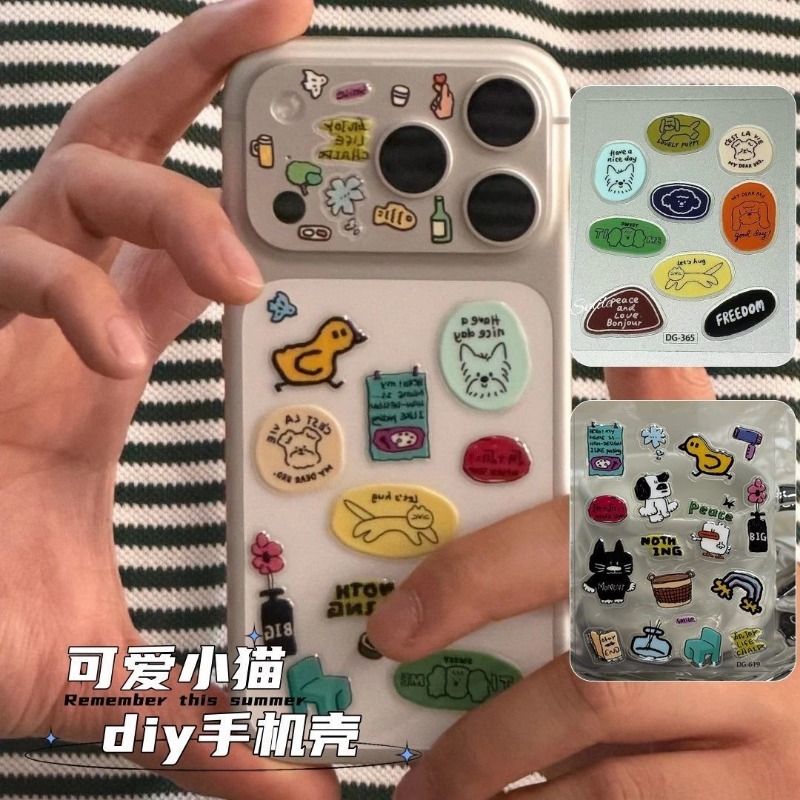 Cute Cartoon Cat Dog 3D Transp - Tablet Cute Accessories 评论和价格