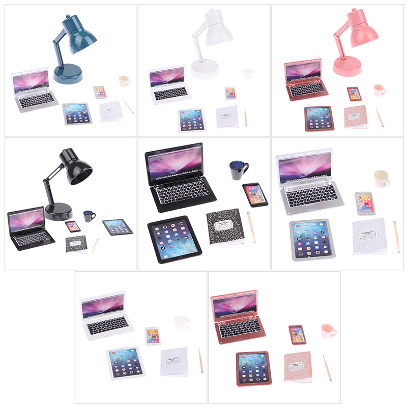 6/7Pcs/Set 1:12 Dollhouse Mini - Tablet Accessories Kids 评论和价格